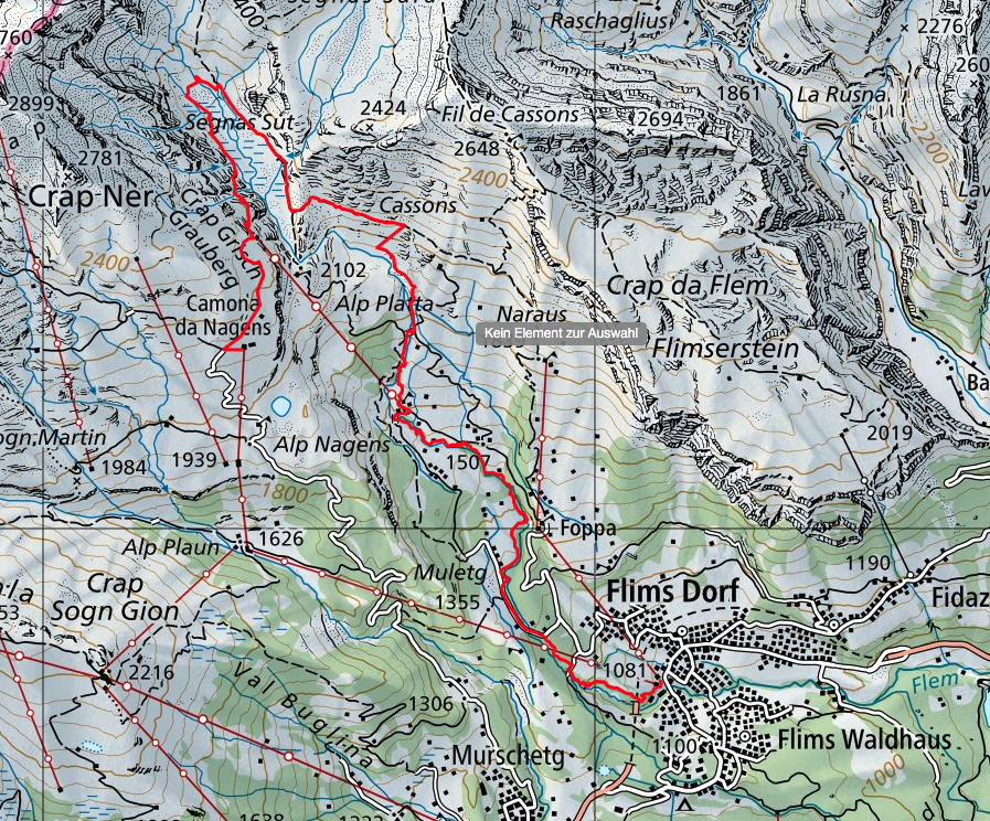 Anspruchsvolle Talwanderung: Der Wasserweg in Flims ist nur für geübte Berggänger und Wanderinnen.