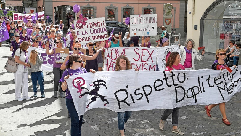 Am 14. Juni 2019 setzten sich in Chur Tausende Frauen und Männer für Gleichberechtigung ein.  