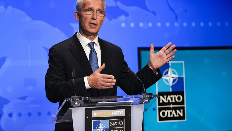 ARCHIV - Jens Stoltenberg, Nato-Generalsekretär, spricht bei einer Online-Pressekonferenz im NATO-Hauptquartier. Foto: Francisco Seco/Pool AP/dpa