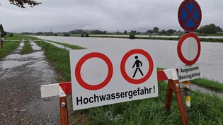 Gefährlich: Wegen der starken Regenfälle führt der Alpenrhein derzeit Hochwasser. 