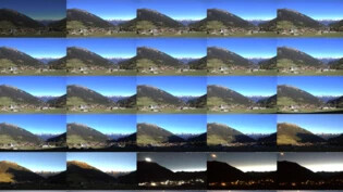 Bei seinem Projekt sammelt Kurt Caviezel Bilder von Webcams aus aller Welt. Hier die Webcam von Bergün Filisur Tourismus mit Blick auf Bergün.